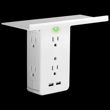 Multifunction 8 Port 6 Outlet Extenders Surge Electrical Socket Protector Washroom Extenders 2 USB P