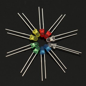 5 x 200pcs 3mm 5 colors LED Light Emitting Diode Universal LED Light Assorted Kit DIY LED Diode Set