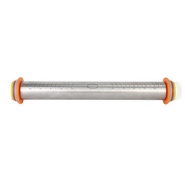 Stainless Steel Removable Rolling Pin Tools For Baking Dough Pizza Cookies 4 Sizes Adjusting Discs