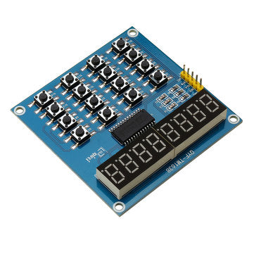 5pcs TM1638 3-Wire 16 Keys 8 Bits Keyboard Buttons Display Module Digital Tube Board Scan And Key LE