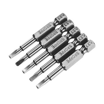 5pcs 2.7 50mm Screwdriver Bits Set 1/4 Inch Hex Magnetic Triangle Screwdriver Bits