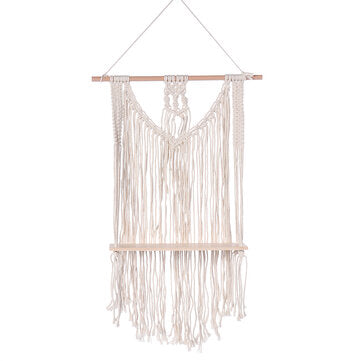 Woven Macrame Plant Hanger Holder Tapestries Wall Hanging Art Home Storage