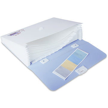 Deli 72470 Organ Bag 13 Grids A4 Expanding File Folder Student Paper Booklet Container Business Mult