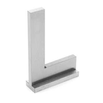 DIN875-2 75 x 50mm Stainless Steel 90 Degree Square Ruler Wide Base Gauge for Woodworking