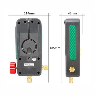 DUOYI DY518 Digital Manifold Gauge 0-6000Kpa Vacuum Pressure Temperature Leakage Tester Fluoride Met