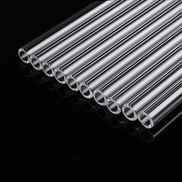 10Pcs Length 150mm OD 7mm 1mm Thick Wall Borosilicate Glass Blowing Tube Lab Tubes