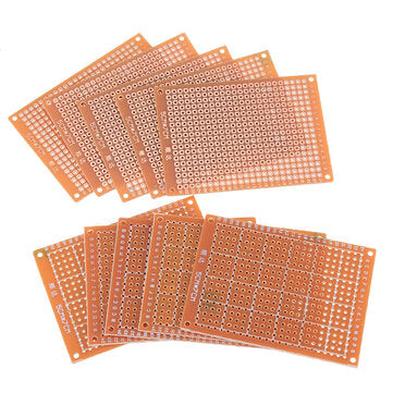 10pcs Universal PCB Board 5x7cm 2.54mm Hole Pitch DIY Prototype Paper Printed Circuit Board Panel Si