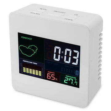 TS-S61 Digital Temperature Humidity Clock Indoor Wireless LED Calendar Alarm Clock