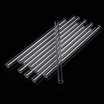 10Pcs Length 150mm OD 7mm 2mm Thick Wall Borosilicate Glass Blowing Tube Lab Factory School Home