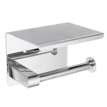 Stainless Steel Toilet Paper Roll Towel Holder Tissue Bath Accessory Storage Hooks