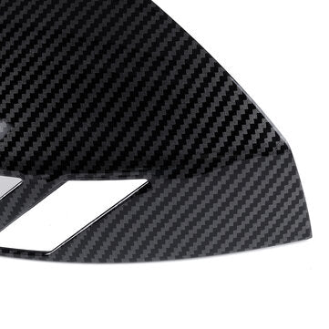 1 Pair Carbon Fiber Look Rear View Mirror Cap Cover Case Add on Side Mirror Car Modification For Aud