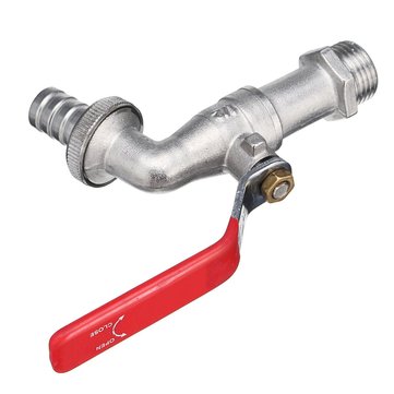 Water Tank Tap Outlet Connector Faucet Brass Valve Thread Mounting 1/2`` For IBC Tank