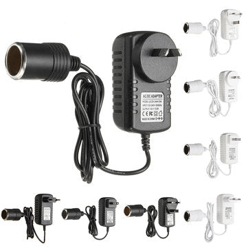 AC 100-240V 2A to DC 12V Car Lighter Power Adapter Voltage Convert... (PLUG: EUPLUG | COLOR.: WHITE)