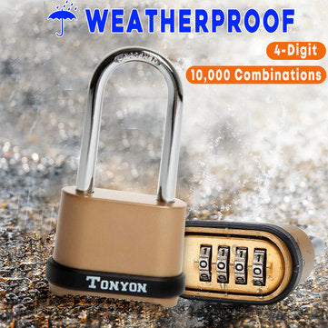 4 Digit Password Padlock Zinc Alloy Security Travel Luggage Door Lock Waterproof