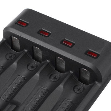 Portable DC 5V 4 Slot USB Rechargeable Battery Charger For AA AAA Battery
