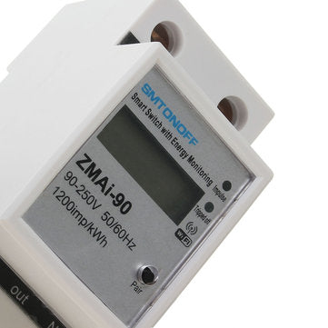 Smart Life Tuya APP Single Phase Din Rail WIFI Smart Energy Meter Power Consumption kWh Meter Wattme