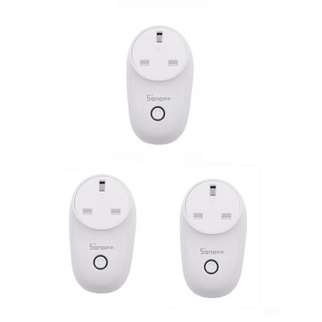 3Pcs SONOFF S26 10A AC90V-250V Smart WIFI Socket UK Wireless Plug Power Sockets Smart Home Switch Wo