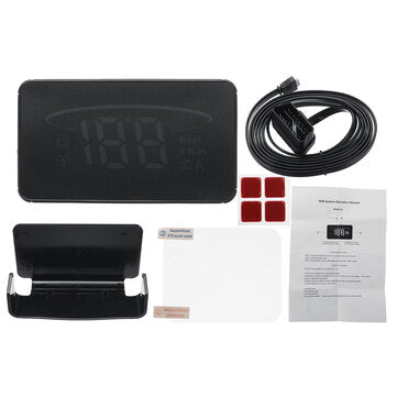 Smart Car OBD2 Model HUD Head Up Display Speedometer LED Projector Over Speed Alarm