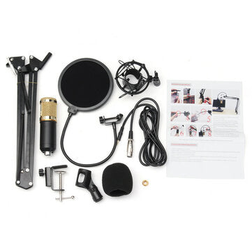 BM800 Professional Condenser Microphone Sound Audio Studio Recording Microphone System Kit Brocastin