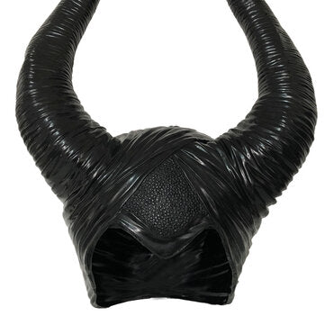 Halloween Costume Queen Horns Hat Magic Black Queen Witch Headgear Halloween Masquerade Party Props
