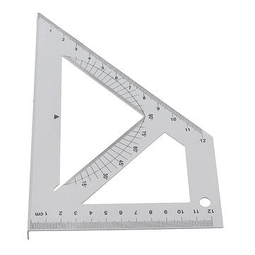 Woodworking 45/90 Degree Triangle Ruler Carpenter L Square Marking Ruler Angle Ruler