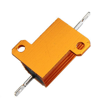 RX24 25W 200R 200RJ Metal Aluminum Case High Power Resistor Golden Metal Shell Case Heatsink Resista