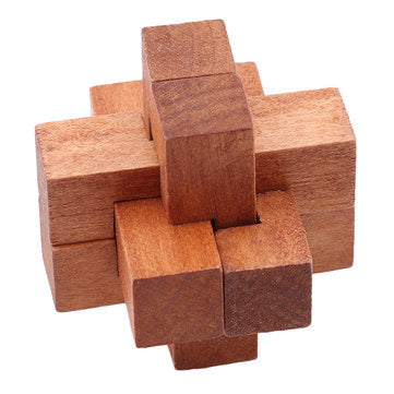 Wooden Kong Ming Lock Game Toys IQ Brain Teaser Interlocking Early Educational Puzzles Toy For Child