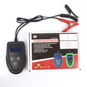 FOXSUR 12V 7V-15V LCD Battery Tester Analyzer Digital Motorcyclce Car Gel AGM WET CA SLA CCA IR SOH