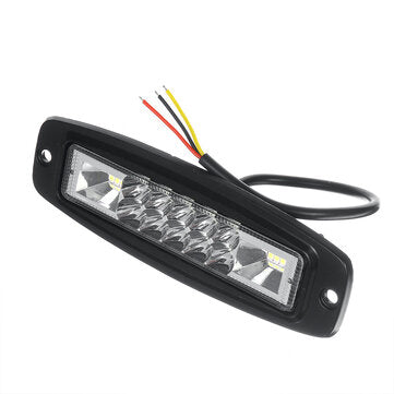 7 Inch Flood Beam LED Work Light Bar Super Slim Flush Mount 10-30V 48W 6000K White For ATV UTV SUV T