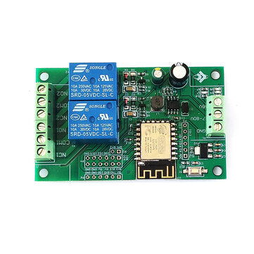 5Pcs 5V/8-80V Power Supply ESP8266 WIFI Dual Relay Module ESP-12F Development Board Secondary Develo