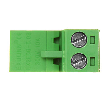 5.08mm Pitch 2Pin Plug in Screw PCB Dupont Cable Terminal Block Connector Right Angle