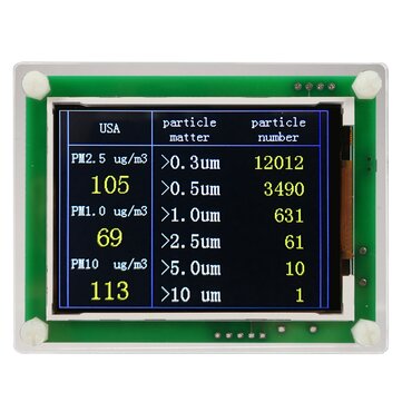 PM1.0 PM2.5 PM10 Detector Module Air Quality Dust Sensor Tester Detector Support Export Data Monitor