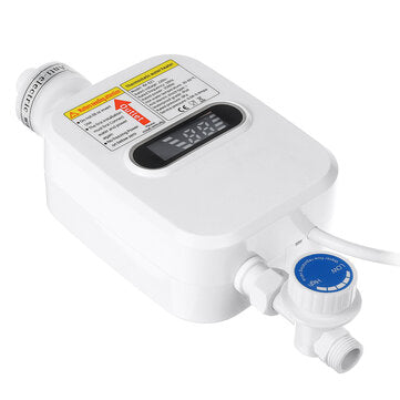 3500W 220V Mini Water Heater Hot Electric Tankless Household Bathroom Faucet with Shower Head LCD Te