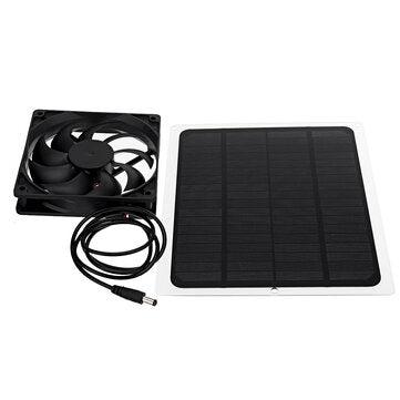 Solar Panel Powered Exhaust Fan For Greenhouse Pet House Tree House And RV