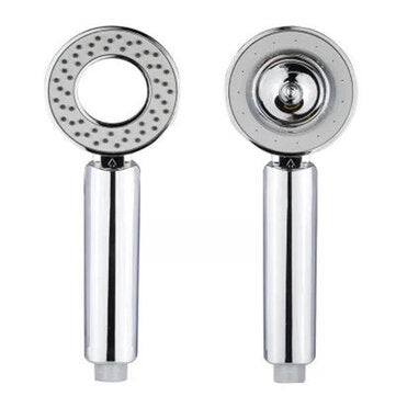 Double-sided Dual Function Shower Head Water Saving Round ABS Chrome Booster Bath Shower High Pressu