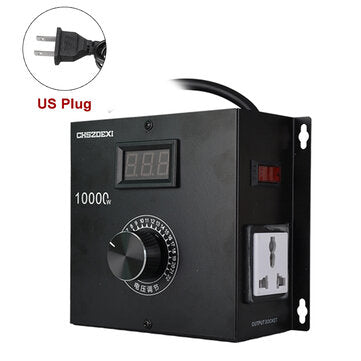 10000W SCR Electronic Voltage Regulator Temperature Motor Fan Speed Controller (PLUG: 110VUSPLUG)