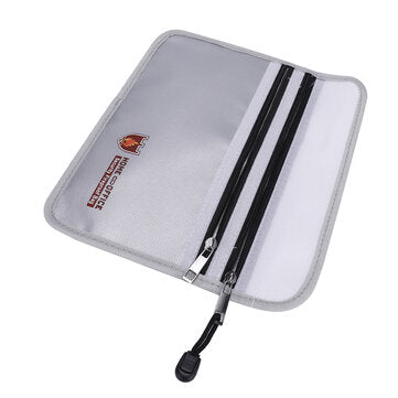 YHX Firproof File Bag Fireproof Document Pocket Fire Resistant Storage Holder Cash Valuables File Or