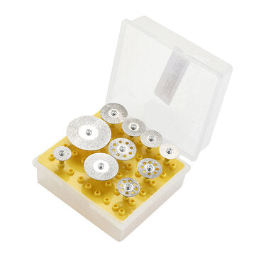 Drillpro 10pcs Diamond Cutting Discs Cut Off Wheel Set For Dremel Rotary Tool Saw Blade