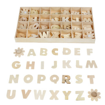 Wooden Alphabet Scrabble Toy Letters Number Educational Craft Children Kids Learning To... (TYPE: 8)