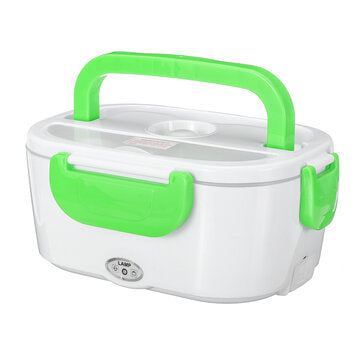 12-240V US Plug 40W 1200ML Electric Heated Lunch Box Food Warmer H... (PLUG: USPLUG | COLOR.: GREEN)