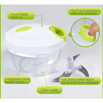 Vegetable Food Chopper Hand Speedy Veggie Meat Chopper Shredder Slicer Cutter