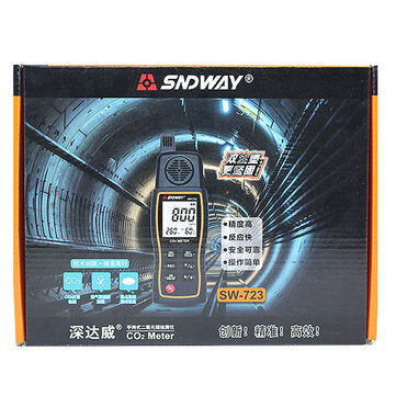 SNDWAY SW723 Portable CO2 PPM Meter Carbon Dioxide Detector CO2 Air Monitor Multi Gas Analyzer 0-999