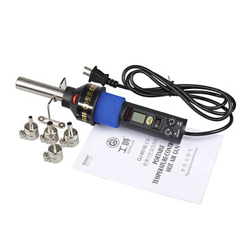 8018LCD 110V US Plug 450 Degree LCD Adjustable Electronic Heat Hot Air Gun IC SMD BGA Desoldering St