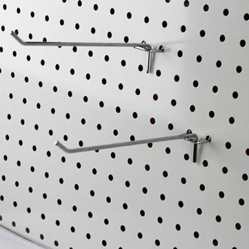 10Pcs Stainless Steel Wall Display Hooks for Coat Shop Slatwall Panel 10  150MM
