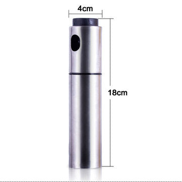 Stainless Steel Oiler Oil Spray Refillable Bottles Fuel Injector Sprayer Pot Gravy Boats Kitchen Too