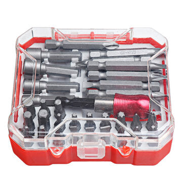 34pcs Screwdriver Bit Set Slotted Phillips Hex Torx Screwdriver Bits Nut Bit Holder