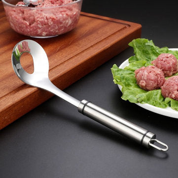 DIY Creative Meat Fish Rice Ball Maker Stainless Steel Kitchen Mold Soup Spoon Gadget
