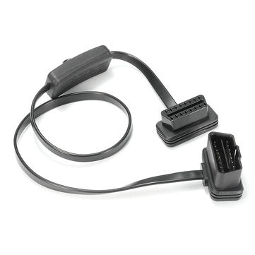16 Pin OBD2 Male to Female with Switch Cord Extension Cable Adapter Connector