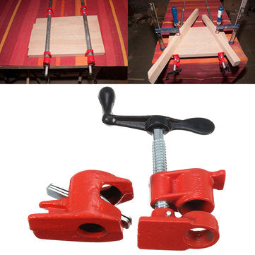 1/2inch Wood Gluing Pipe Clamp Set Heavy Duty Profesional Wood Working Cast Iron Carpenter`s Clamp