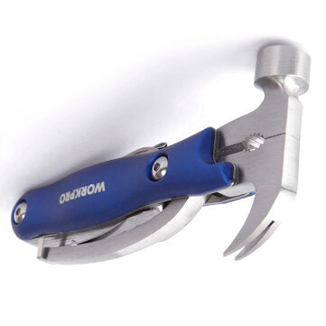 Workpro 12-in-1 MultiTools plier hand tools set wire stripper Hammer with Knife foldable Saw File Sc